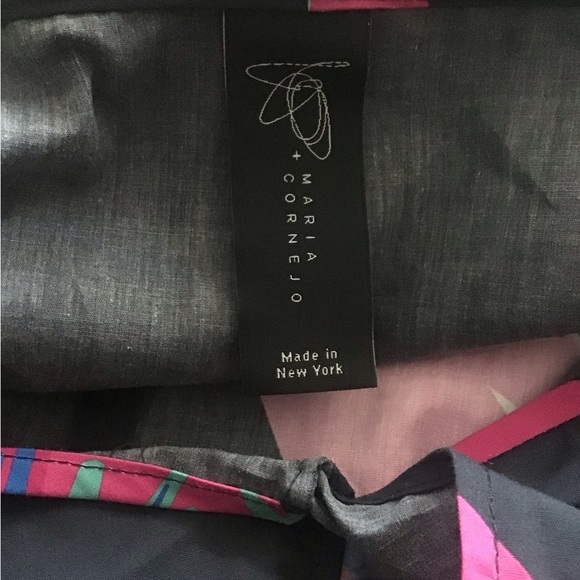 Maria Cornejo Floral Dress Slit Bubble Hem Relaxed Fit Size 4 - Picture 6 of 8